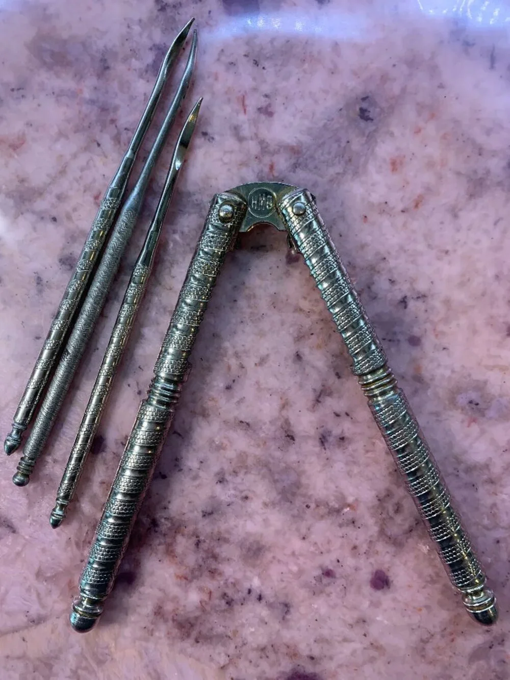 Vintage Nut Cracker Tool Set 4 piece